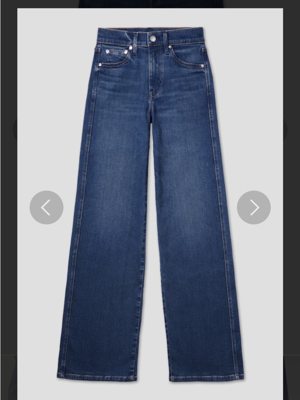 AYR The Dynamo 25 S in Sayonara (Classic High-Rise Wide-Leg Jeans in Dark Blue) - Picture 5 of 10